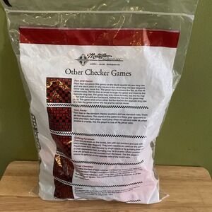 Multiplex Designs Checker Game In A Bag, Jumbo Rug Game Board, Red And Black Pcs